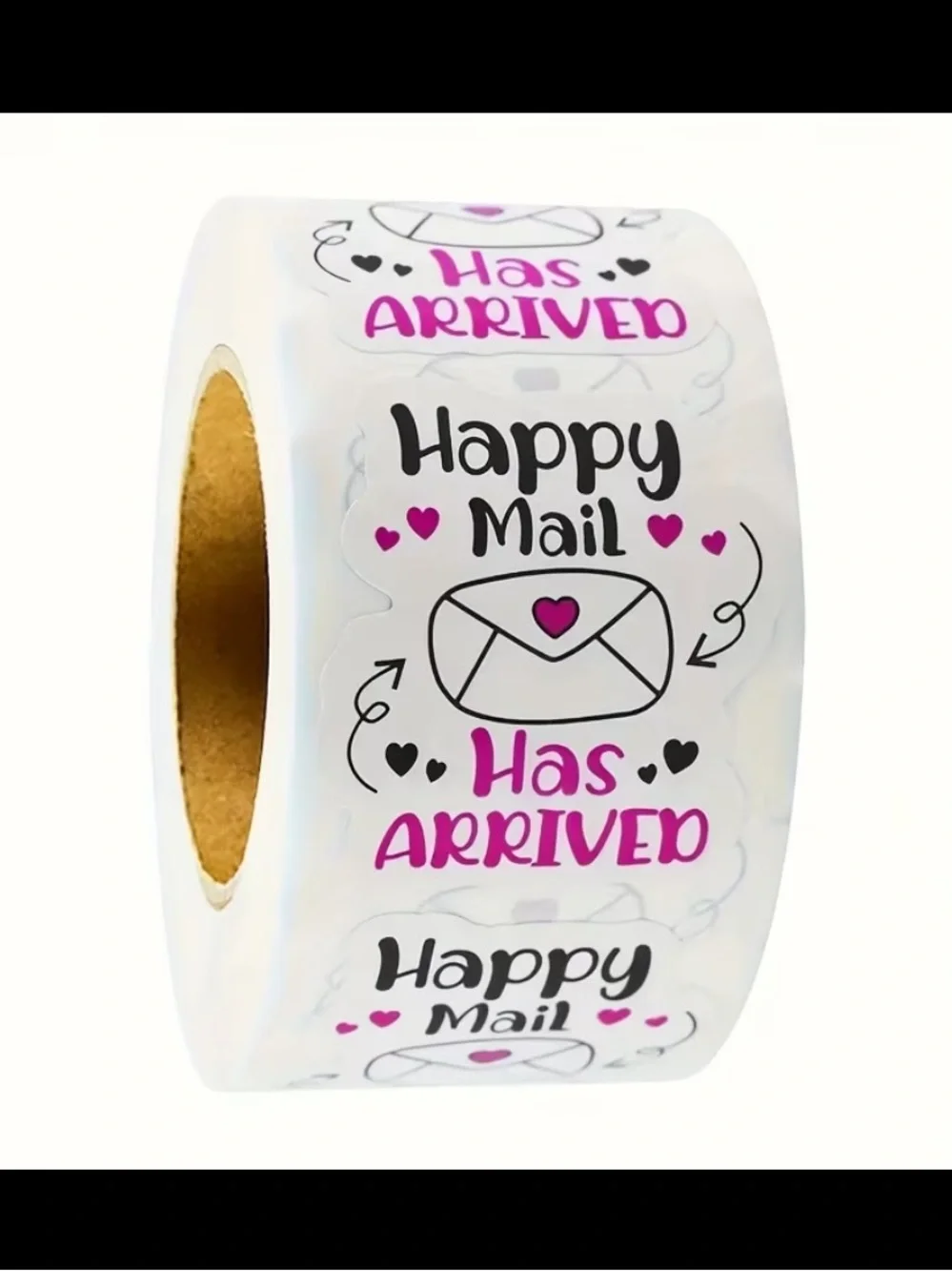 Happy Mail 'Has Arrived' Decorative Shipping Stickers - 500 Stickers